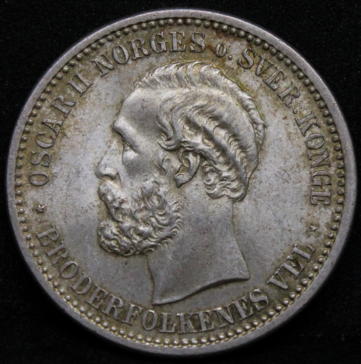 1890 Krone, Norway Oscar II. KM-357. UNC NGC MS64 SOLD..