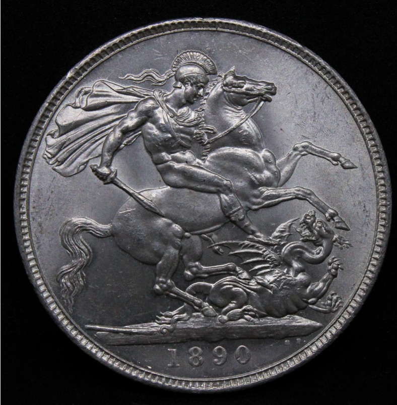 1890 Crown, Queen Victoria. S.3921. UNC NGC MS63