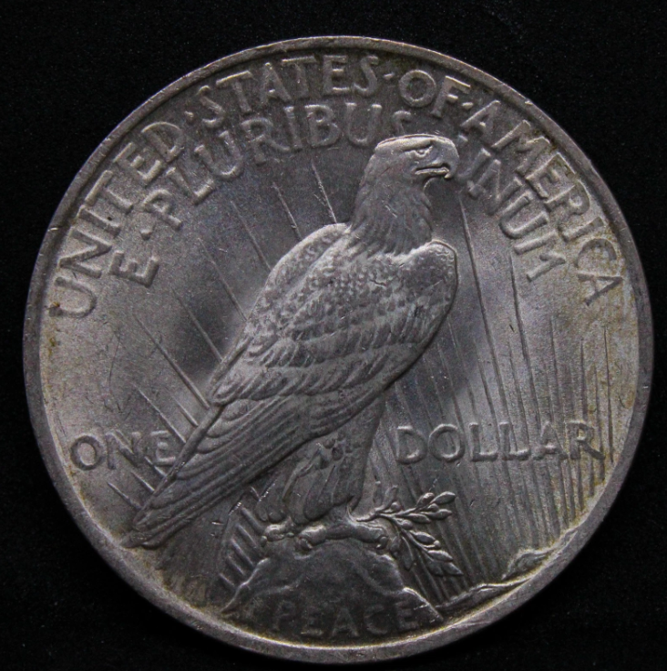 1923 Peace dollar, USA silver $1. UNC. NGC MS64