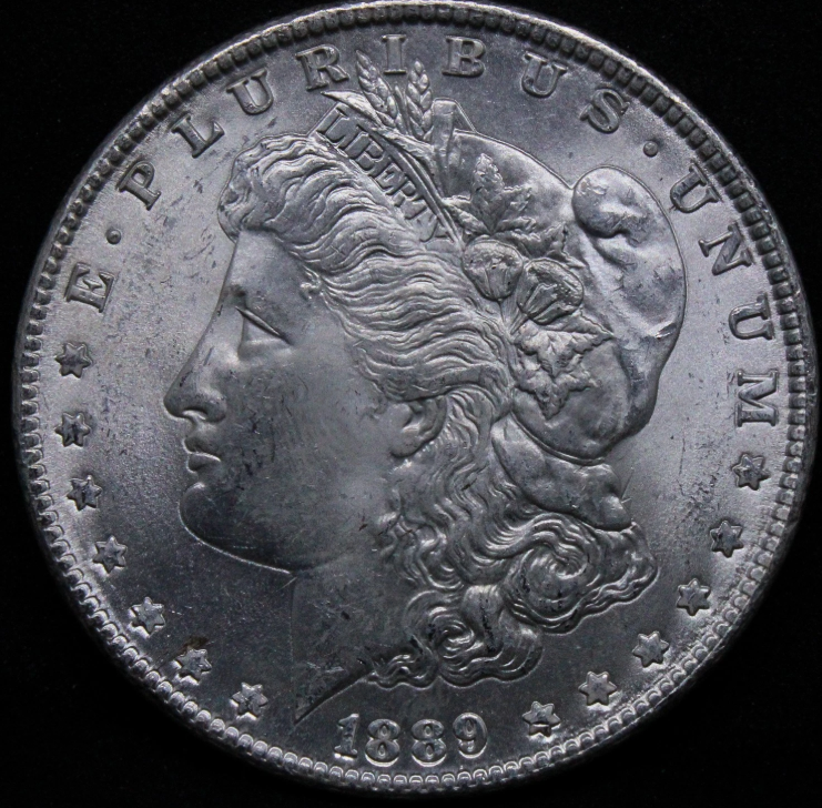 1889 Morgan Dollar. USA silver $1. NGC MS64