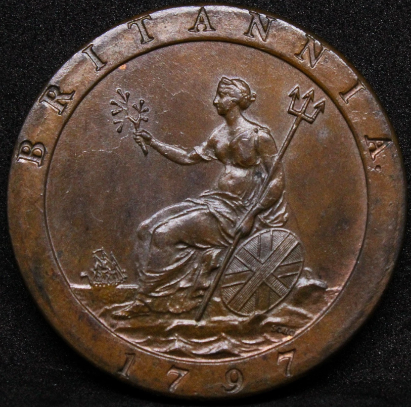 1797 Penny. Soho Mint Issue. George III. S.3777. UNC NGC MS64
