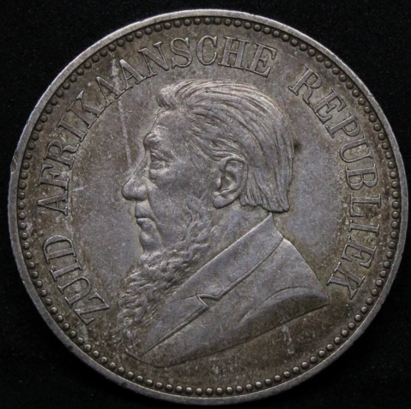 1894 South Africa 1/2 crown or 2 1/2 Shillings. KM-6. NGC AU58