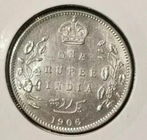 1906 Rupee India Edward VII UNC