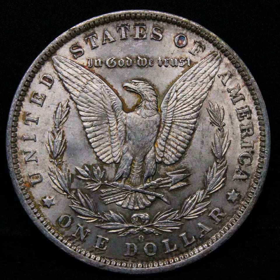 1884-O $1 Morgan Silver Dollar, USA United States Coin. Great colour, UNC