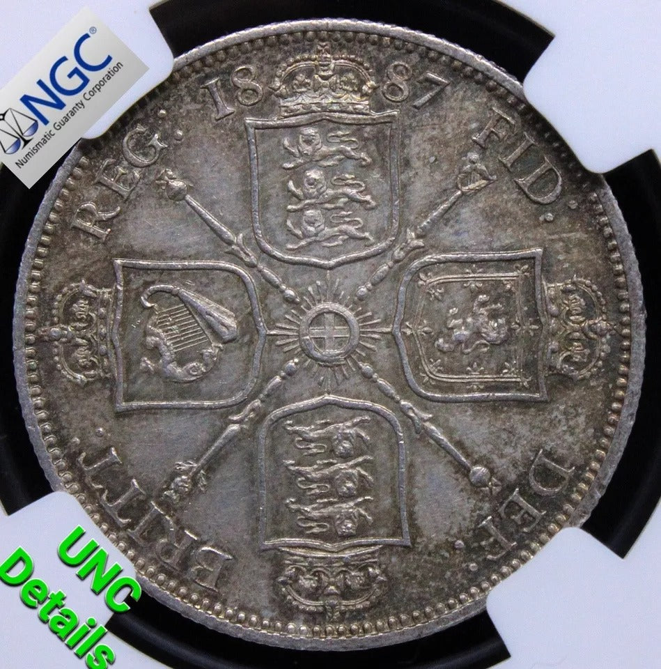 1 Florin 1887, Queen Victoria. S.3925 NG.C UNC-cleaned SOLD..