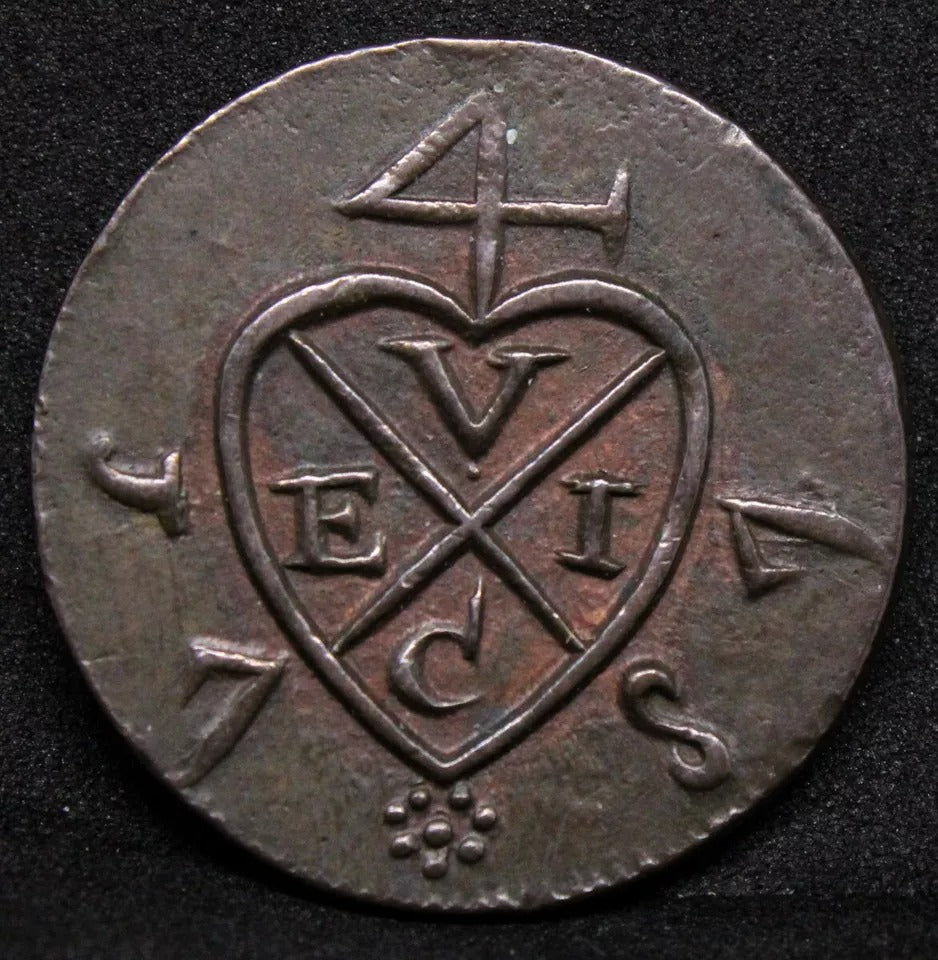 1 Cent 1787 Penang, East India Company. KM-4. NGC AU53