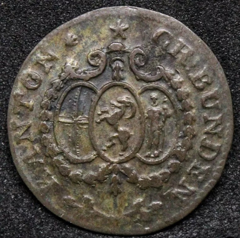 1/6 Batzen 1807, Canton of Grisons. Switzerland. KM-5 EF