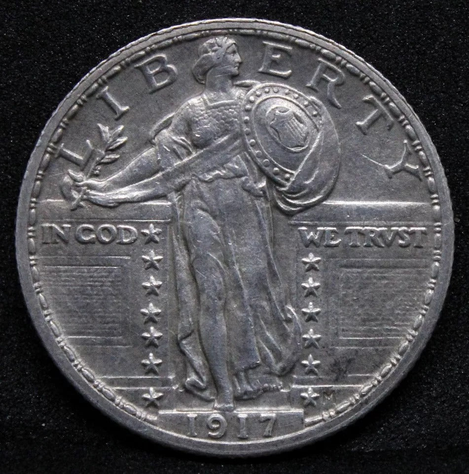 1917 Quarter Dollar United States, Standing Liberty, UNC Full head