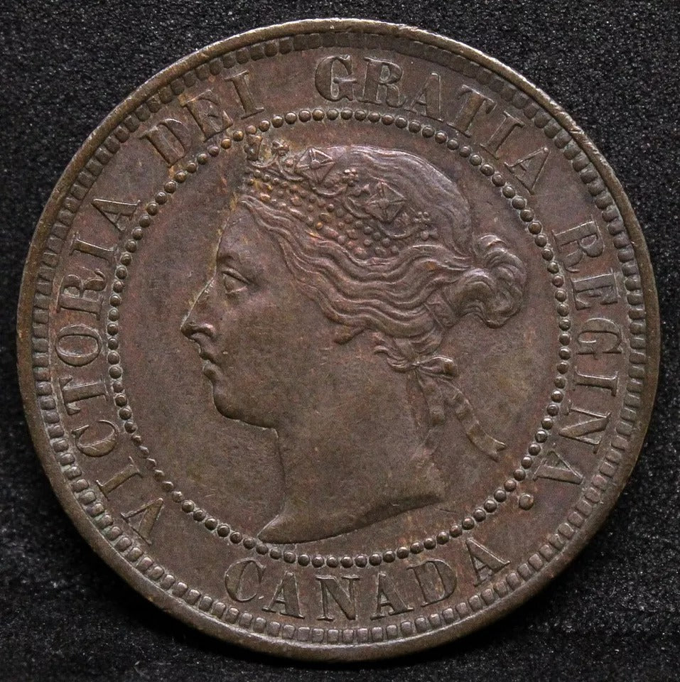 1 cent 1888. Canada Queen Victoria. KM-7 EF.