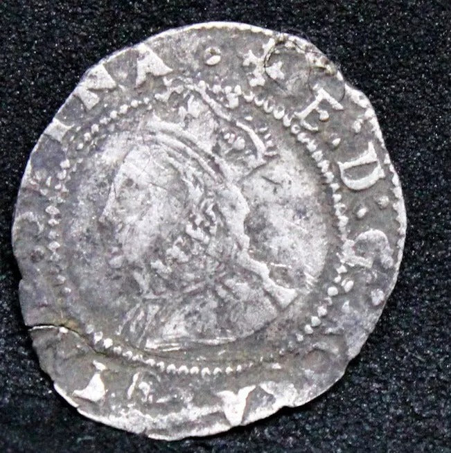 Hammered Penny, Elizabeth I, Second Issue(1560-61) S.2558. Bust 3B