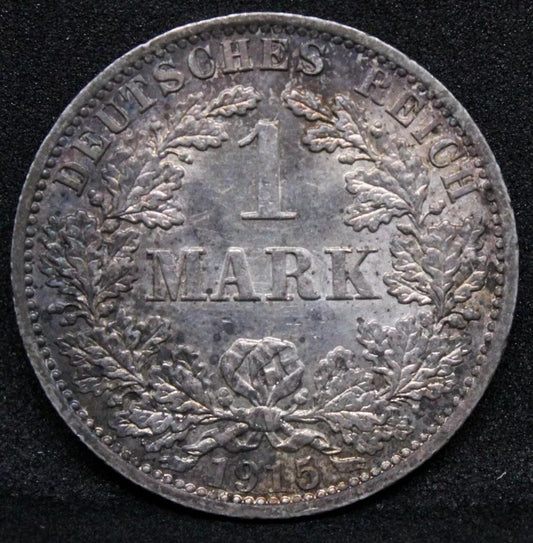 1 Mark 1915 -A German Empire. Wilhelm II. KM-14 UNC +colour #2