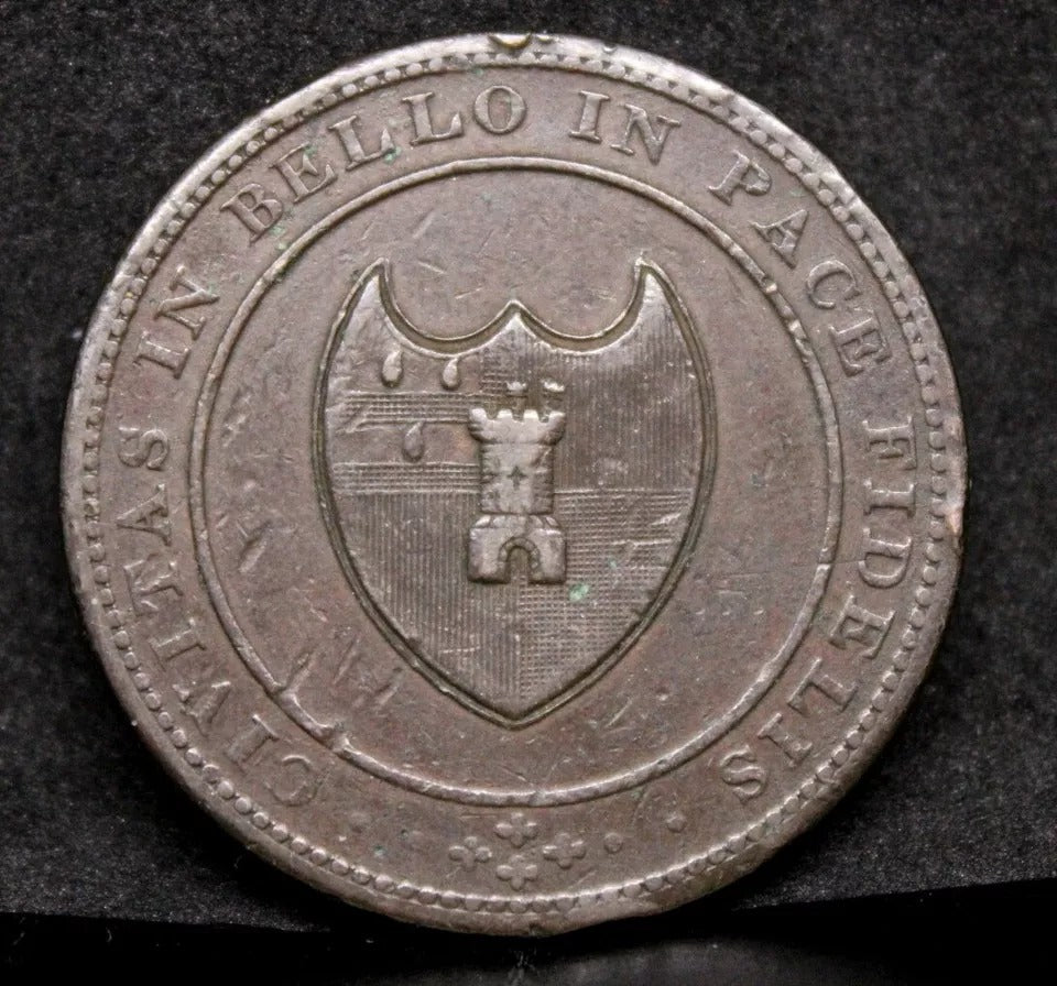 1811 Worchester City And Council Penny Token