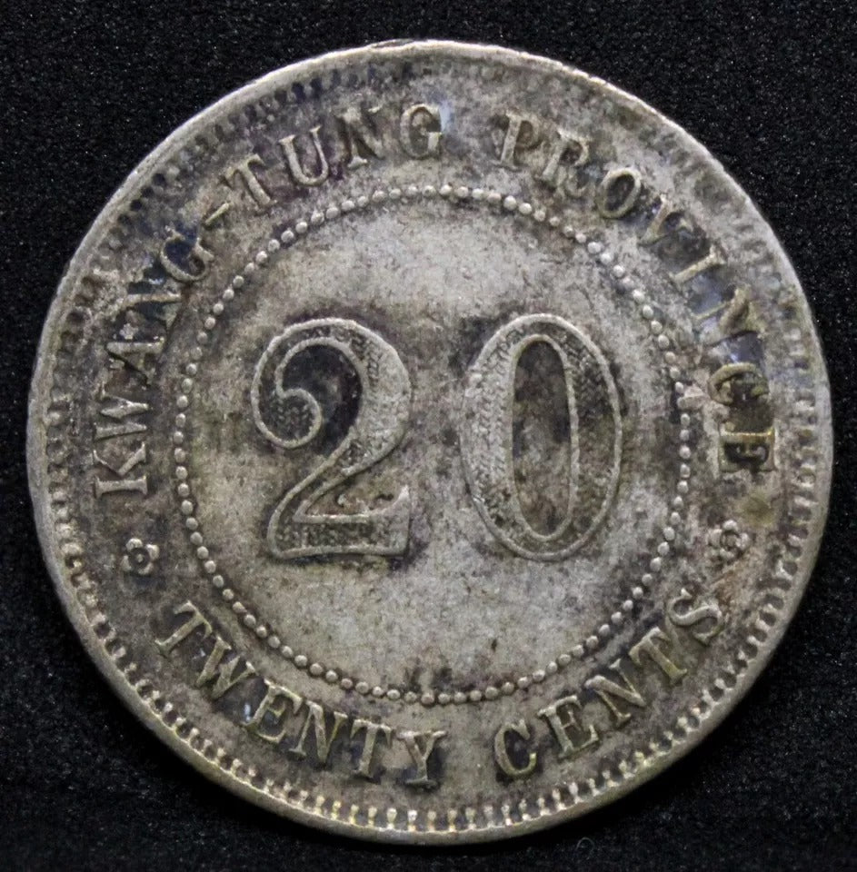 1921 20 Cent, China Republic VF, Y-423/LM-143 kwang-tung