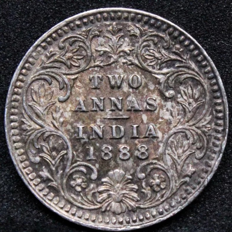 1888 Victoria India-British 2 Annas KM 488 UNC
