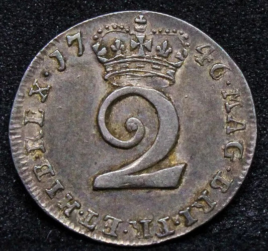 2 Pence 1746, Maundy issue. George II. S.3714. EF