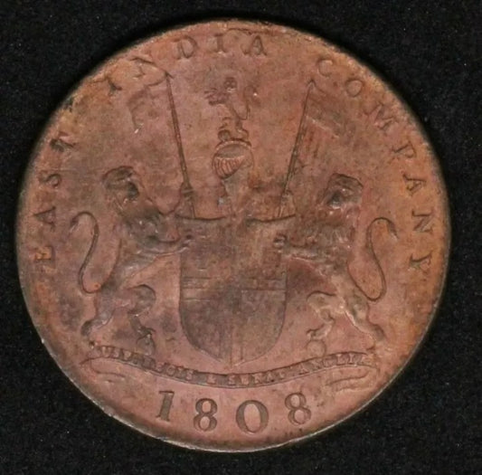 1808 X 10 cash East india Company Coin Bright red, admiral Gardner shipwreck
