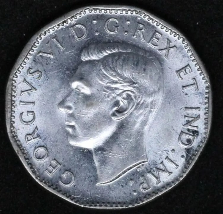 1945 Canada 5 Cents George VI KM 40a EF