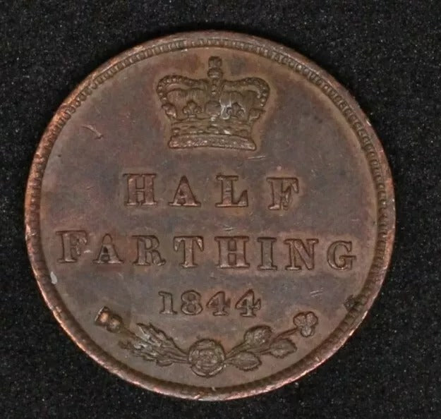 1844 1/2 farthing, Victoria young head colonial coinage #2