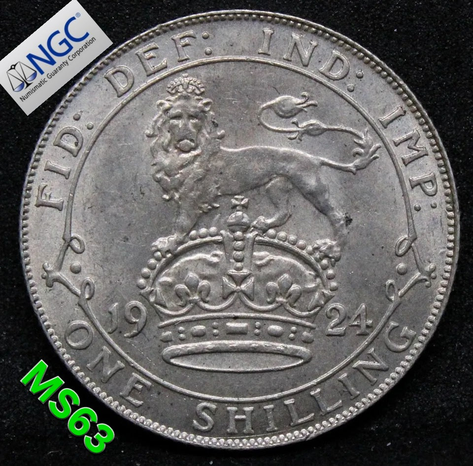 1 Shilling 1924, George V. S.4023. UNC NGC MS63