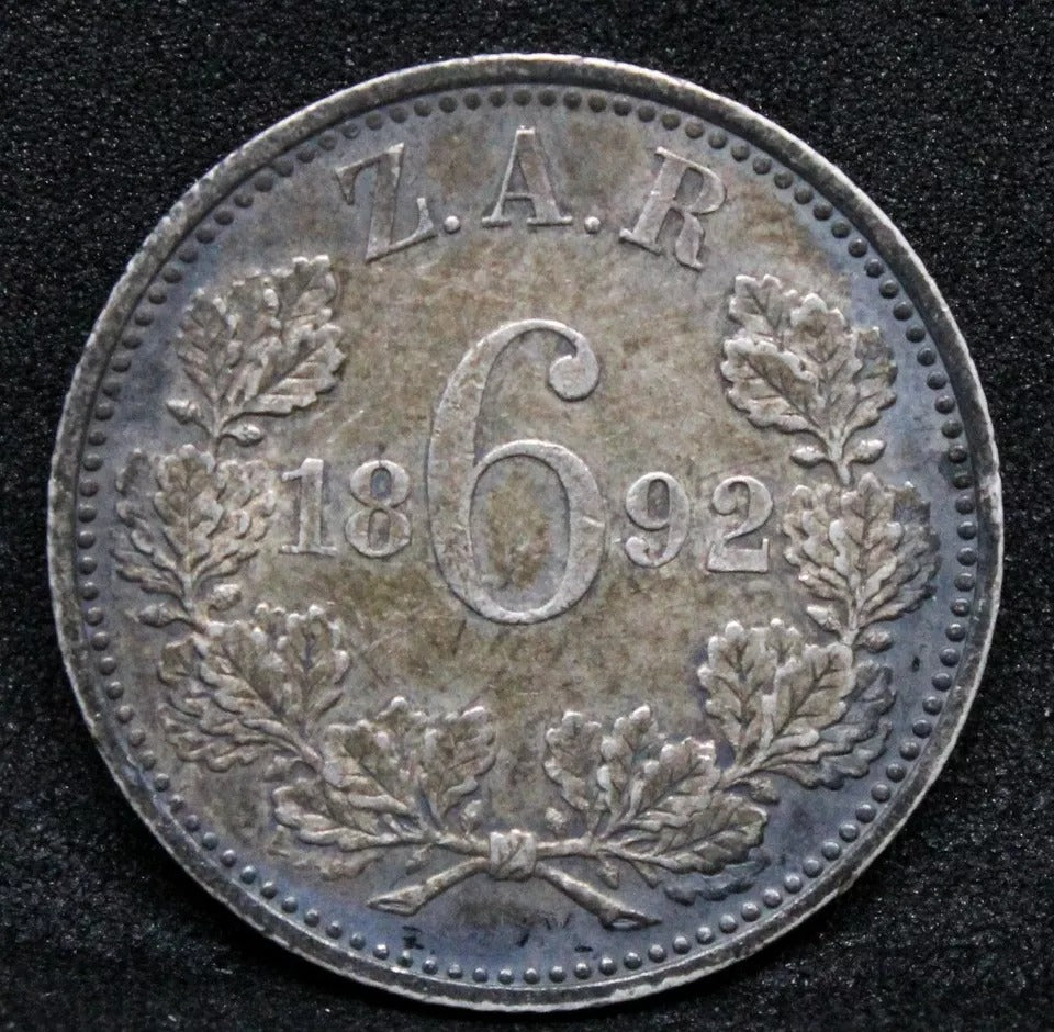 6 Pence 1892, South Africa. KM-4. GEF
