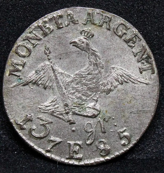 3 Gröscher 1785-E - Frederick II-Prussia. Km-337. UNC, Scratch below chin
