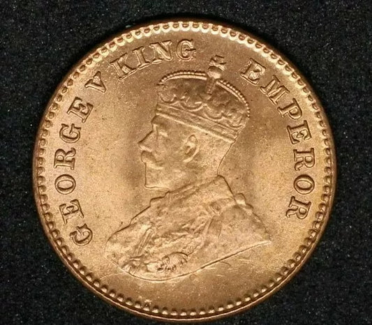 1923-B 1/12 Anna, King George V, British-India. BU KM-509