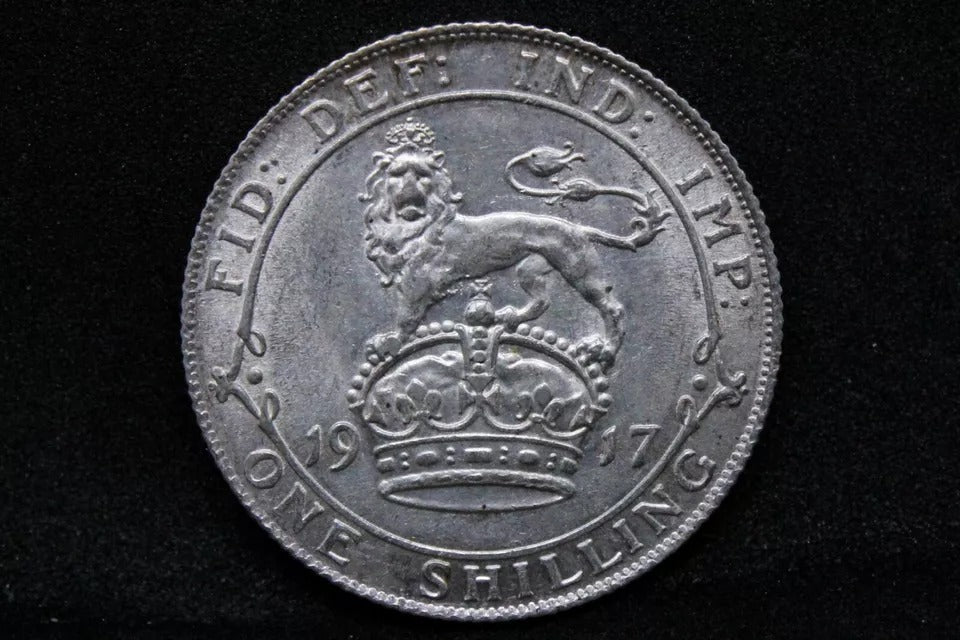 1 Shilling 1917, George V. S-4013. Silver coin UNC