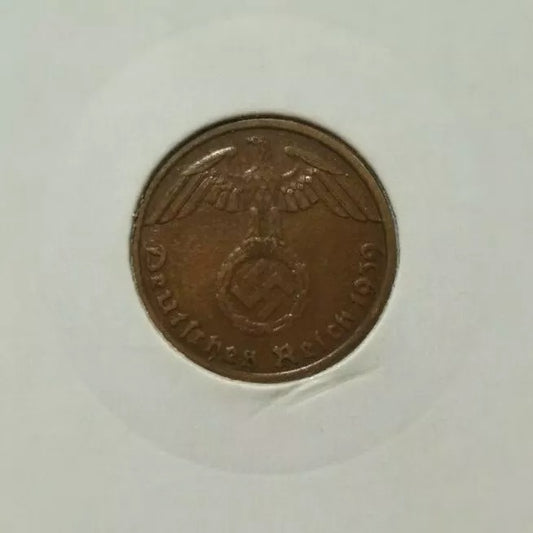 1939 Germany - Third Reich Reichspfennig KM 89 AU