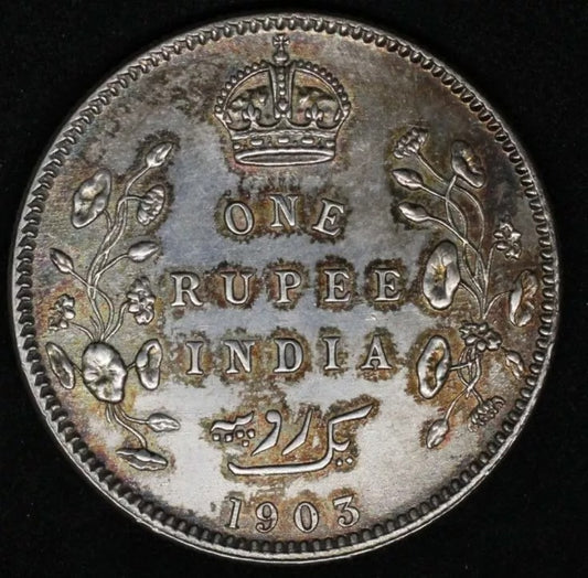 1903 India-British Rupee George V KM 508 UNC