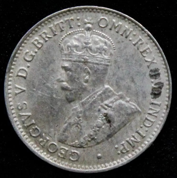 1912 Australia 3 pence, George V. aUNC KM-24, one of the key dates