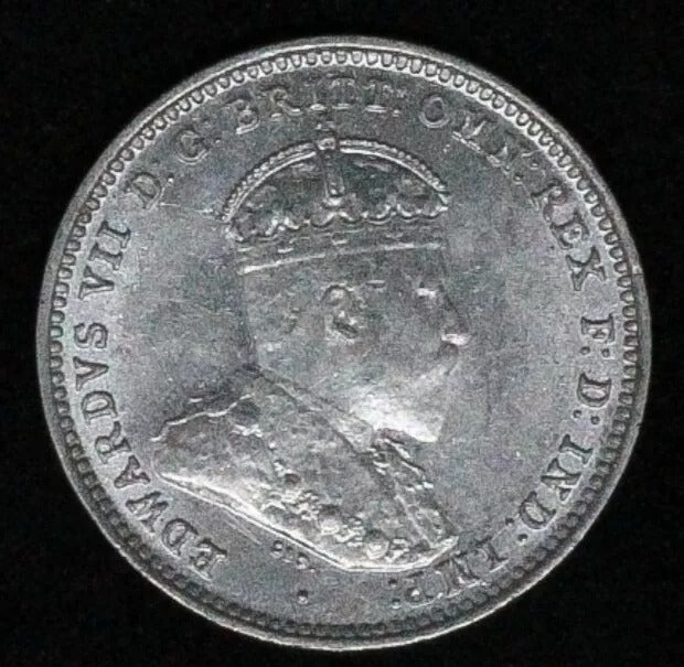 1910 Australia 3 pence UNC, Edward VII #2