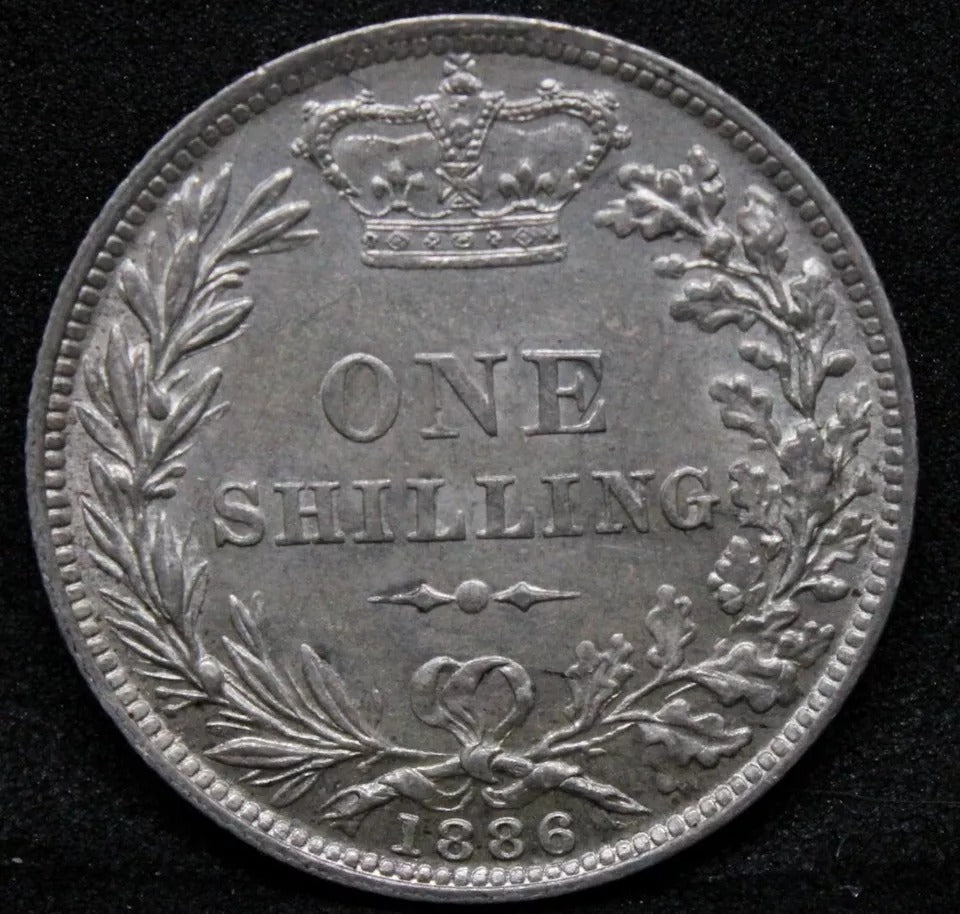 1 Shilling 1886, Queen Victoria Young Head. S.3907. UNC #2