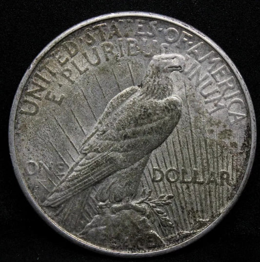 1925-S $1 Peace Dollar, United States aUNC