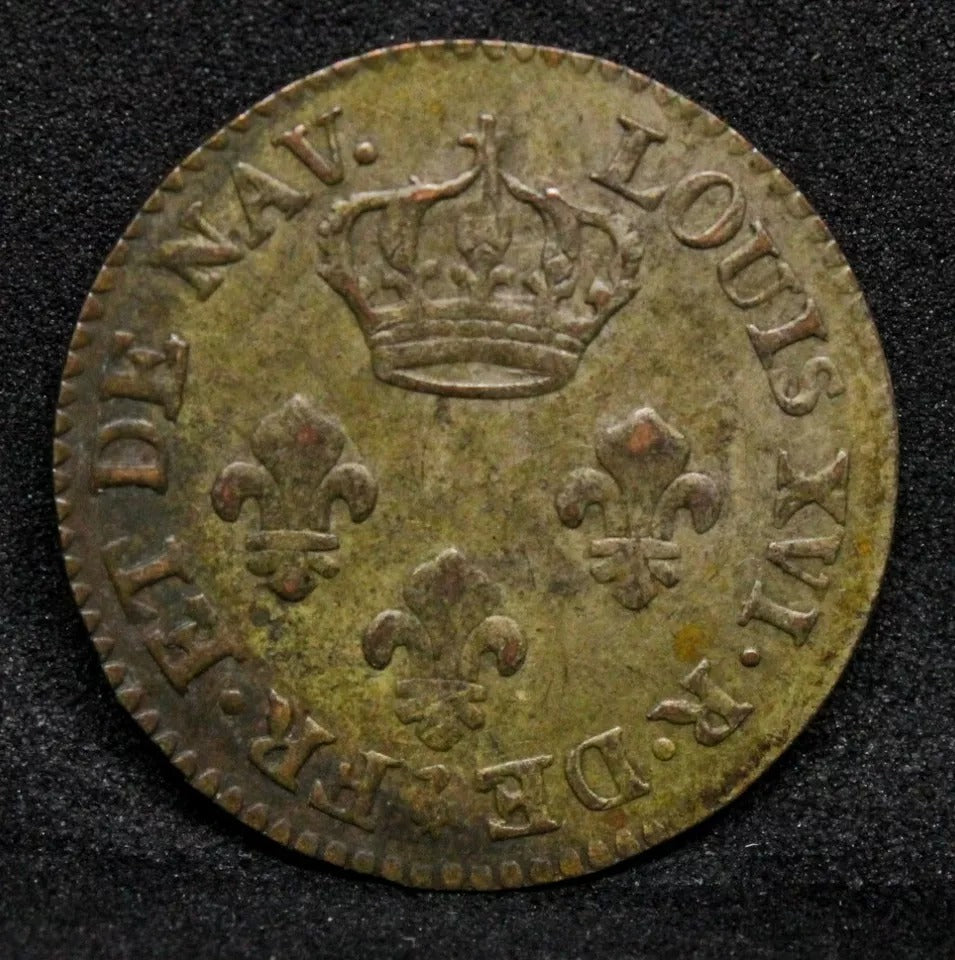 1782 -A 2 Sous, French Guiana. KM-1, get, great condition