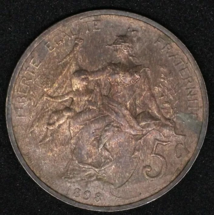 1898 5 Centimes - France EF