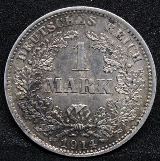 1 Mark 1914 -D German Empire. Wilhelm II. KM-14 UNC
