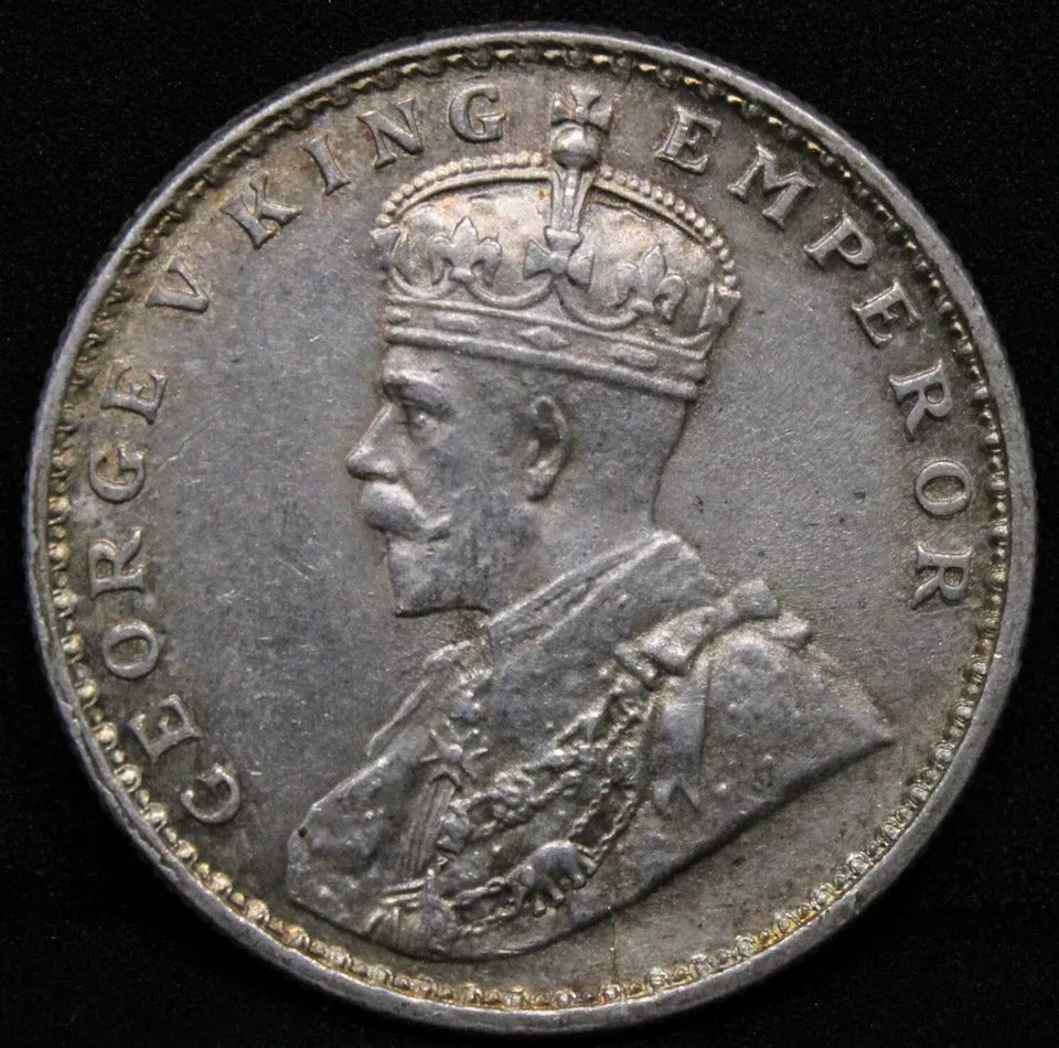 1919 rupee George V India-British Rupee KM 524 BUNC #2