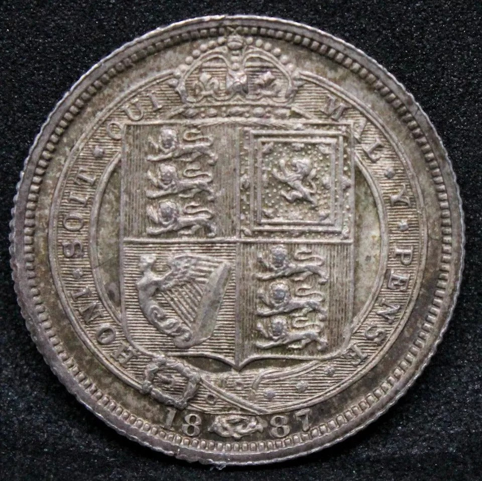 1887 withdrawn 6 (six) pence. Queen Victoria. UNC