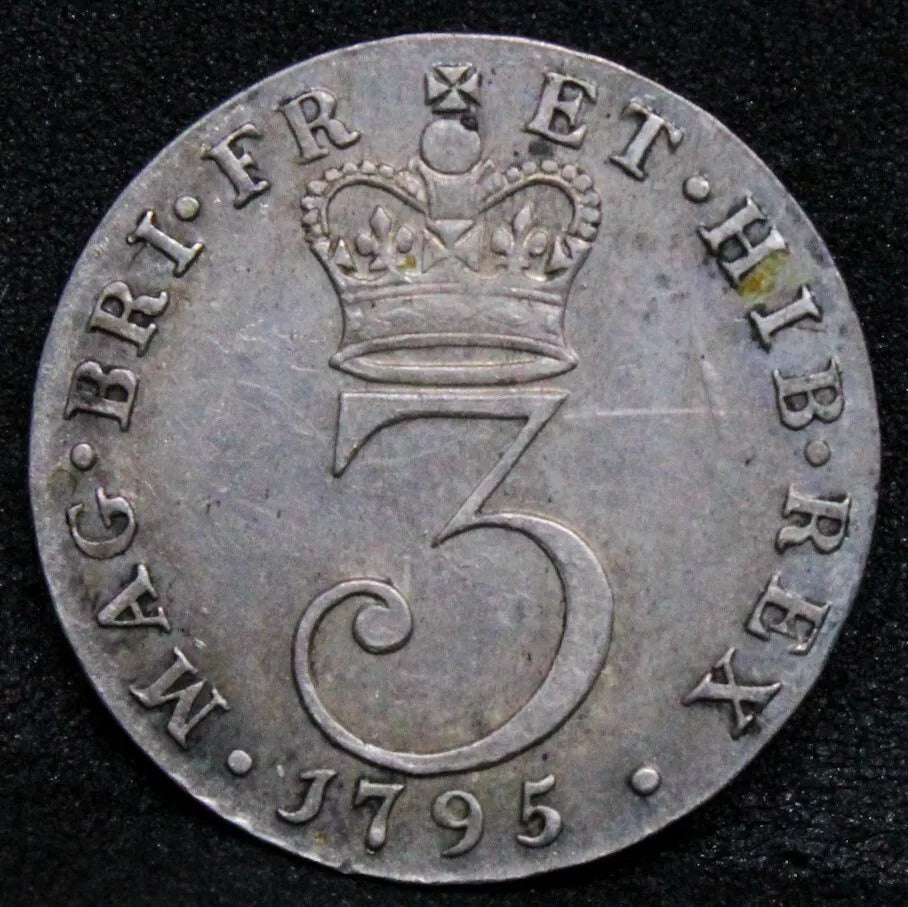 3 penc.e 1795 Maund.y issue. George III. S.3755 aUNC SOLD..
