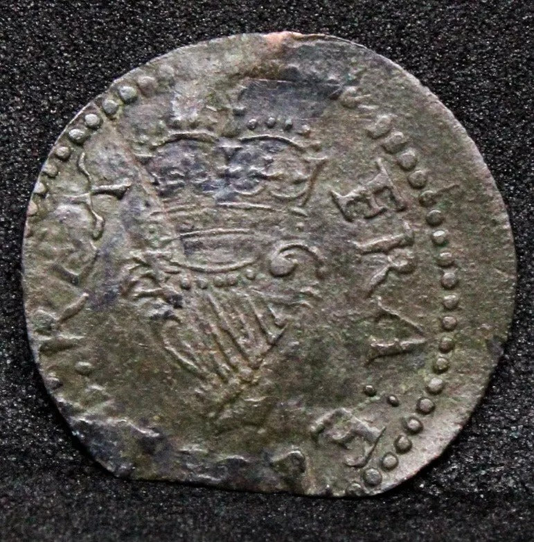 Charles Richmonde Farthing. C 1625-49. MM:Lion strong example