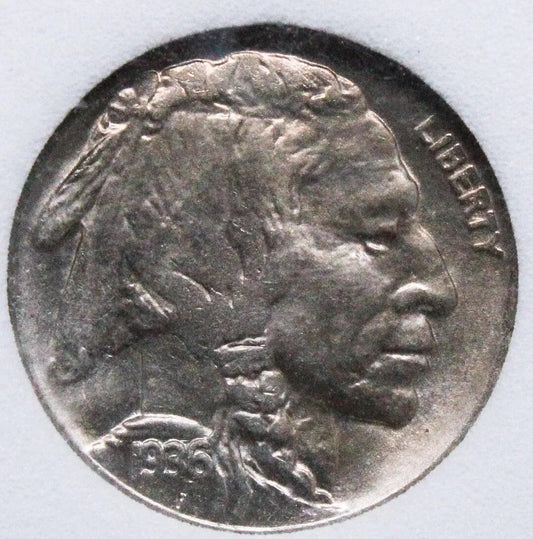 5 cents 1936. Buffalo Nickel. United States. UNC