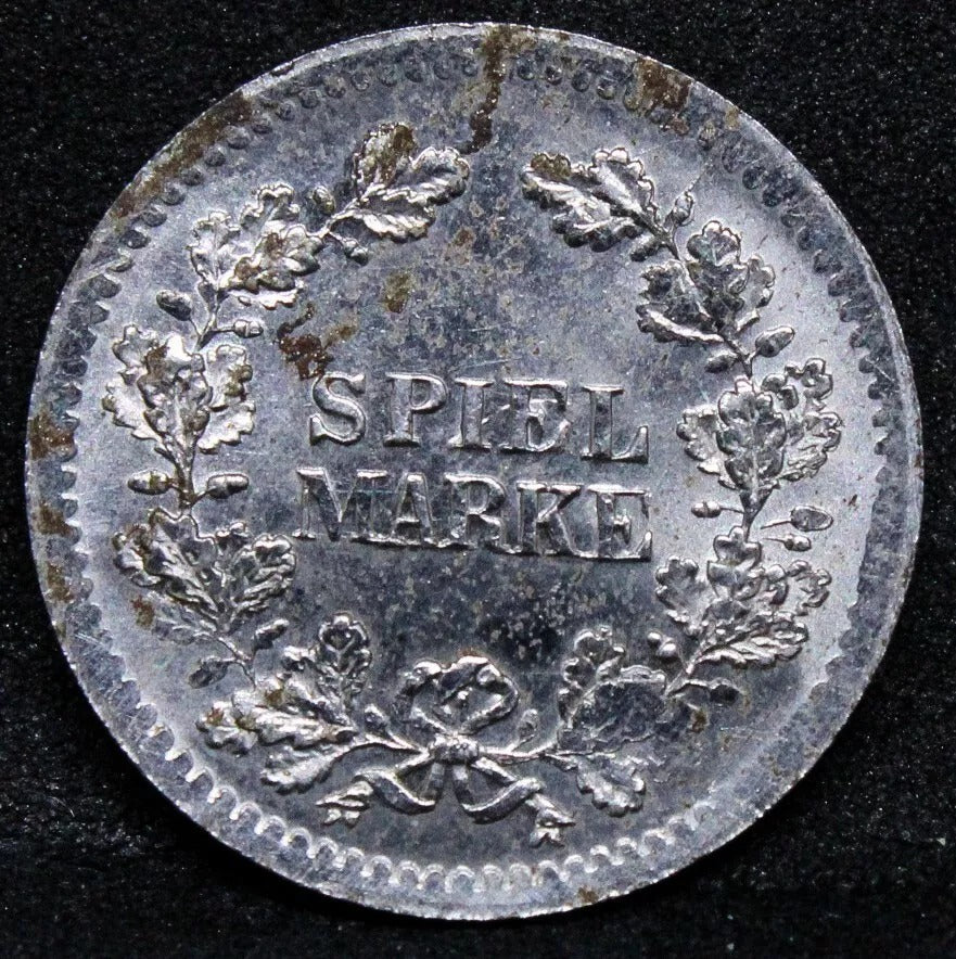 Germany Zinc Spiel Marke Jeton Token Balloons over town