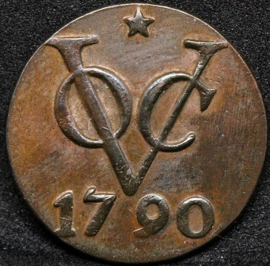1790 Duit, Netherlands East Indies. United East India Company. KM-111.1 UNC