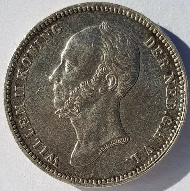 25 cents 1849, Netherlands William II. KM-76 UNC