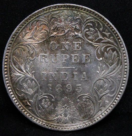 1893-B rupee Victoria India-British KM 492 UNC