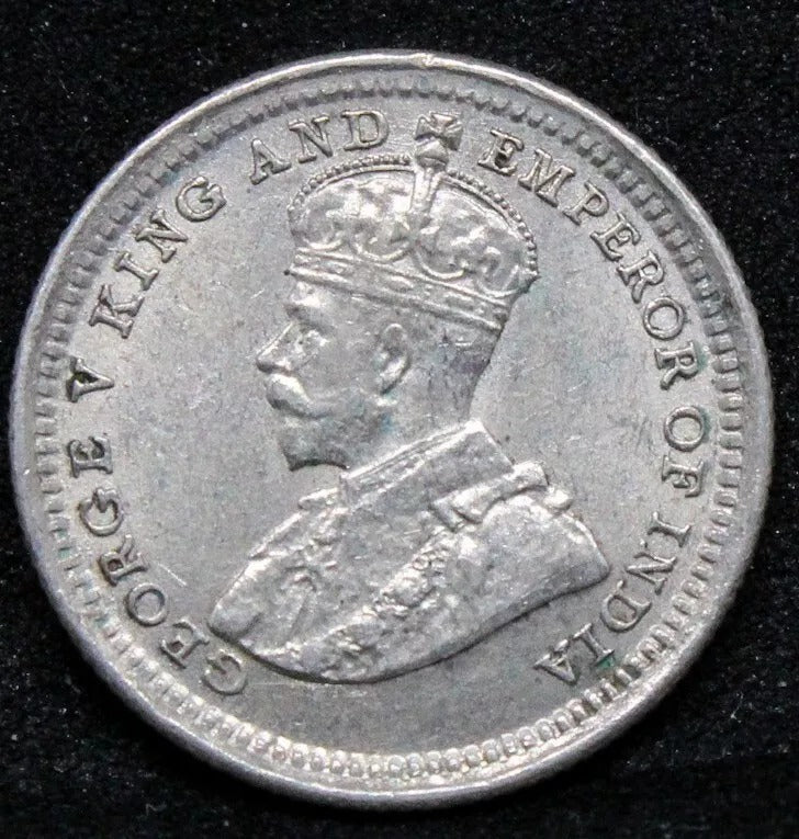 1926 5 cents straits settlements, George V. KM-36. UNC