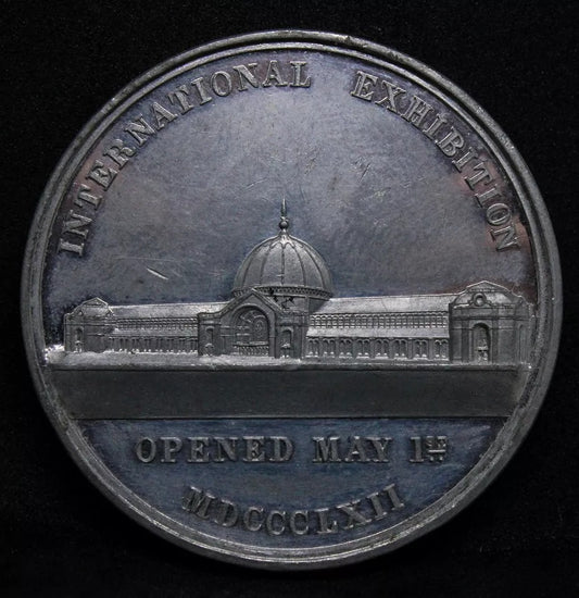 International Exhibition May 1862 white metal medal