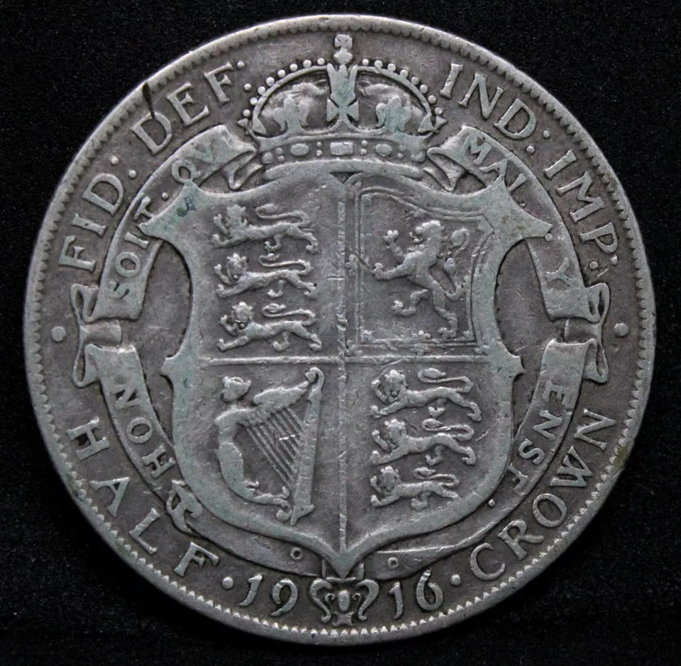 1/2 crown 1916. George V. S.4011
