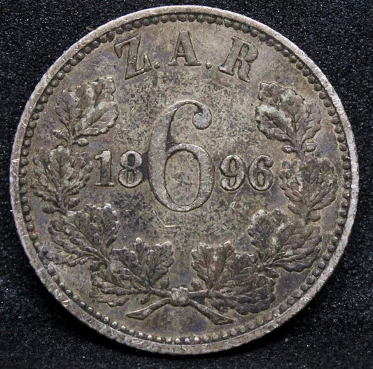 1896 6 Pence (Zuid Afrikaansche Republiek) - South Africa. KM-4