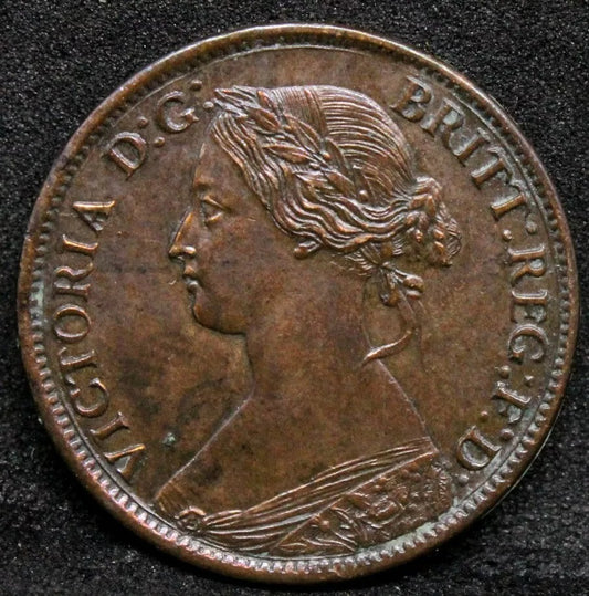 1861 1/2 Cent, Nova Scotia. Queem Victoria UNC+little Verdigris KM-7